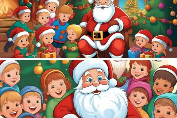 Download Santa and Kids, Illustration - Kids Collection