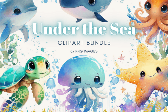 Download Watercolor Sea Animal Clipart - Sea animal Collection