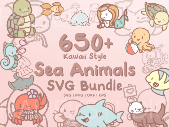 Download 650+ Sea Animals SVG Illustrations - Sea animal Collection