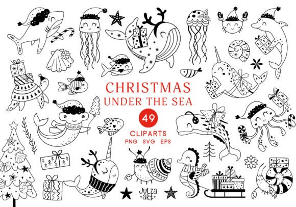 Download Christmas Sea Animal Png, Xmas Ocean Svg - Premium Resources