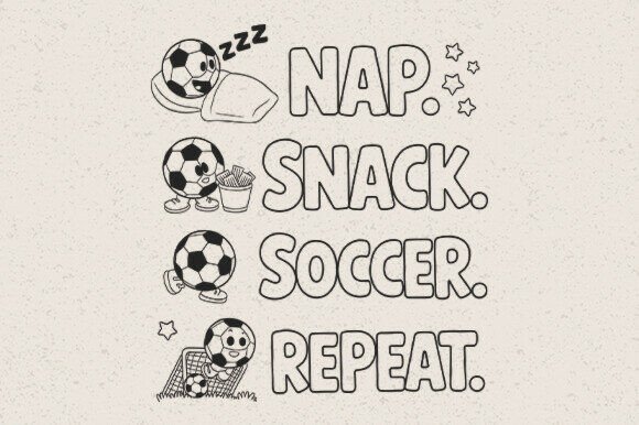 Download Nap Snack Soccer Repeat Kids SVG - Kids Collection